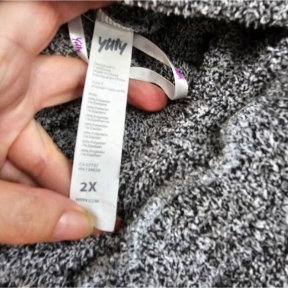 Yitty By Fabletics Grey Teddy High Waisted Sweatpants 2X - Picture 3 of 6